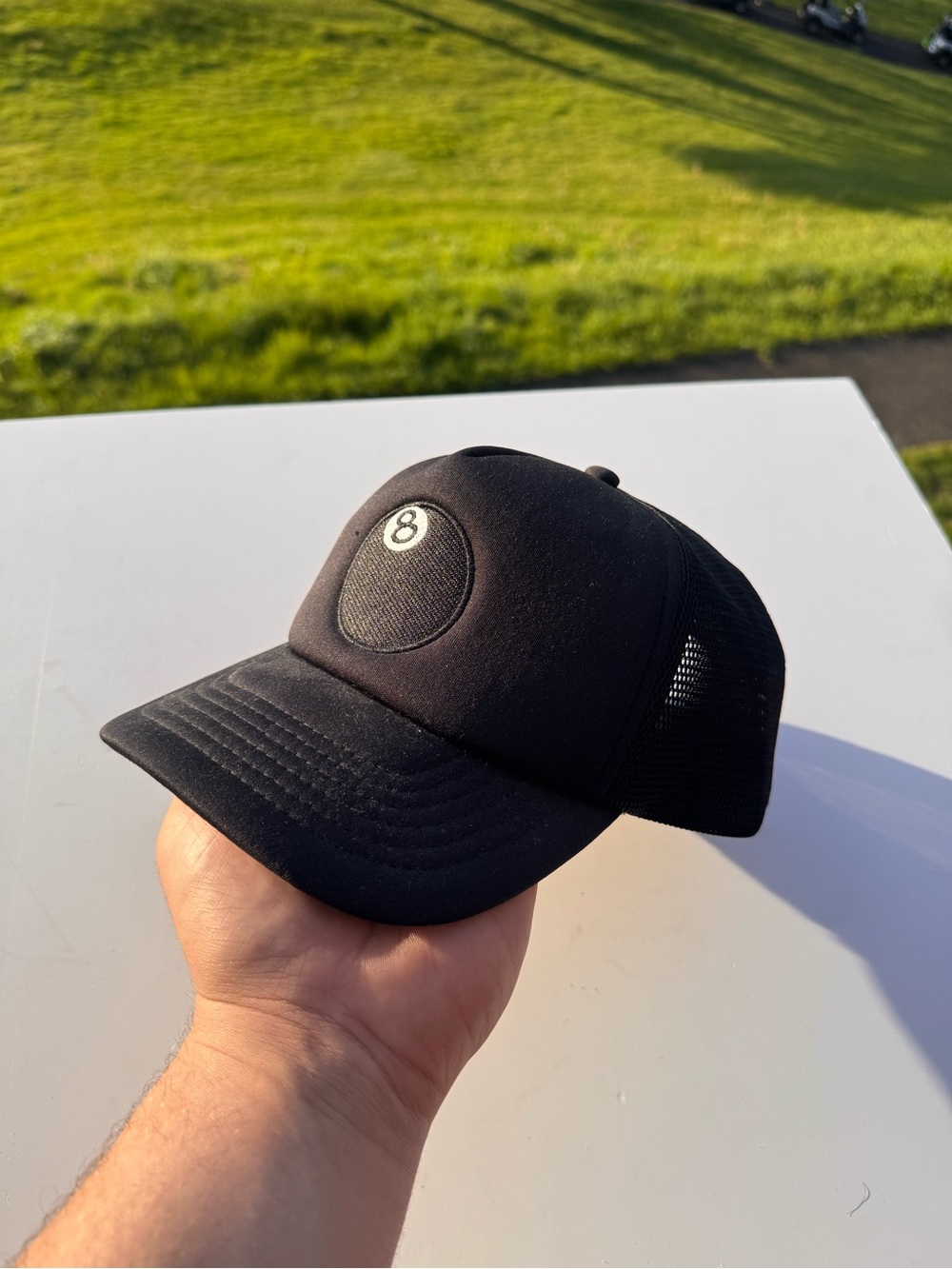 Stüssy 8 Ball Trucker Hat Black